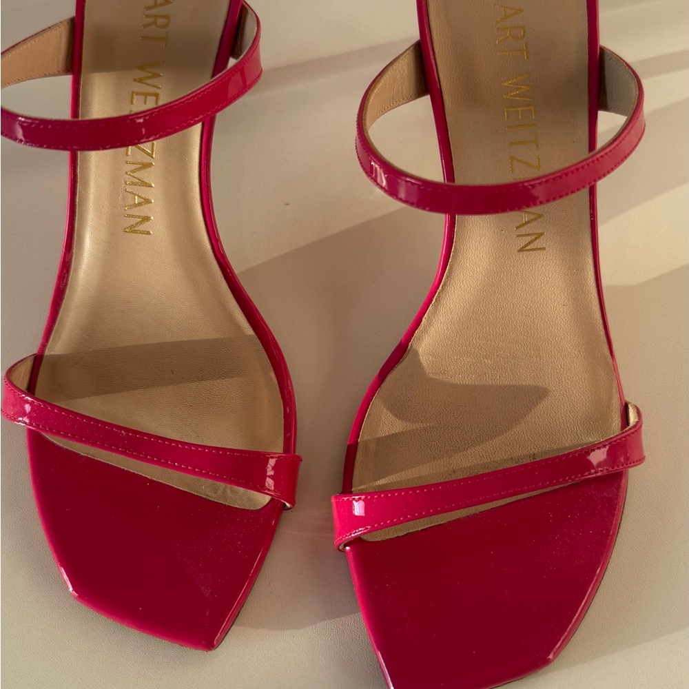 Stuart Weitzman Pink Strappy Sandals